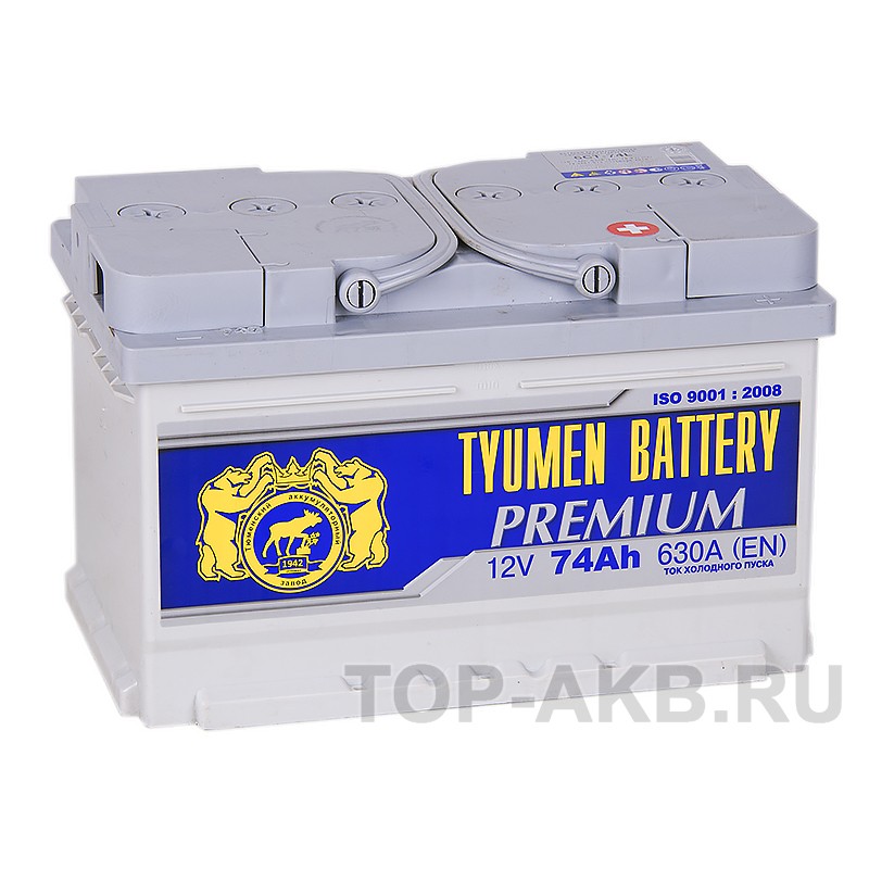 Tyumen Battery Premium 74 Ач обр. пол. низкий 650A (278x175x175)