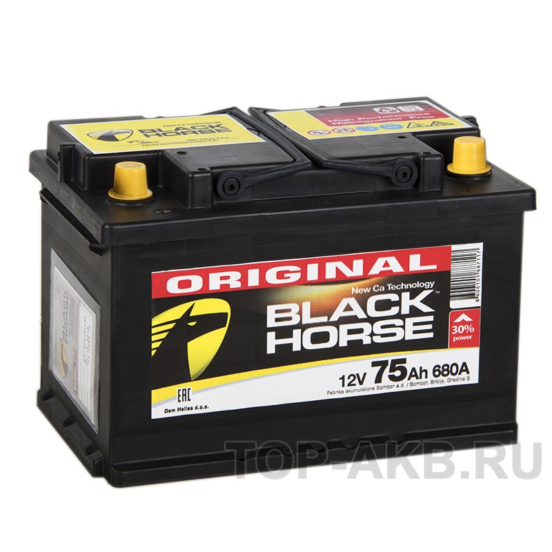 Black Horse 75L 680A 278x175x190 Black Horse 75L 680A 278x175x190