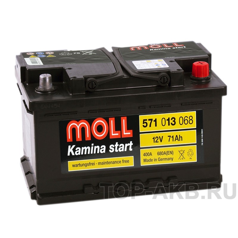 Moll Kamina Start 71R низкий 680A (278x175x175) Moll Kamina Start 71R низкий 680A (278x175x175)