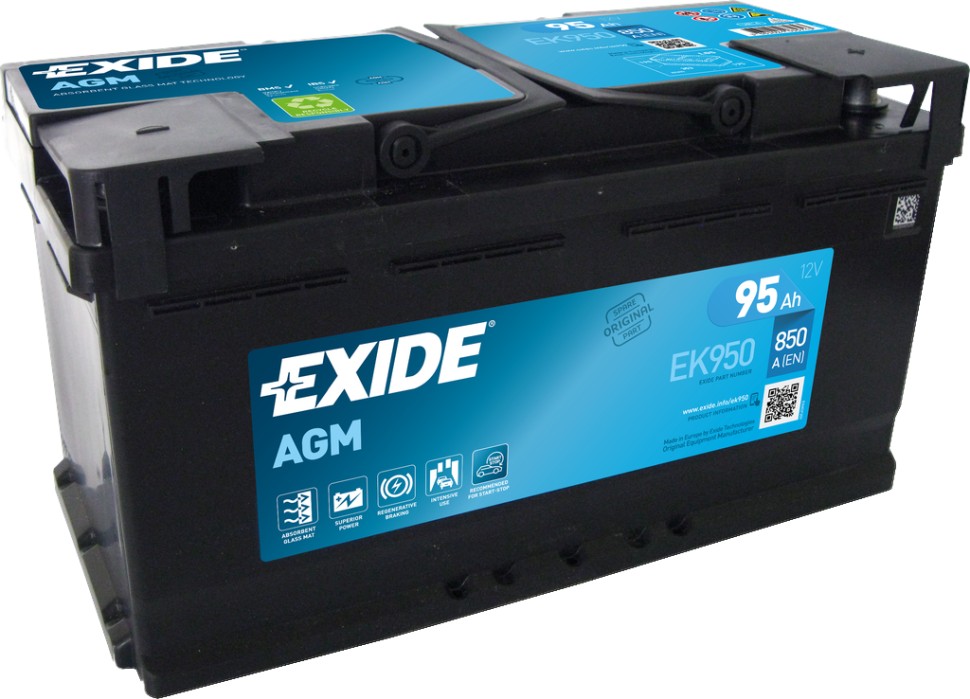 Exide Start-Stop AGM 95R (850А 353x175x190) EK950