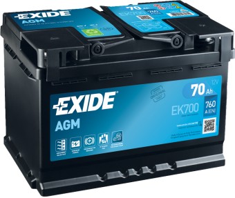 Exide Start-Stop AGM 70R (760А 278x175x190) EK700