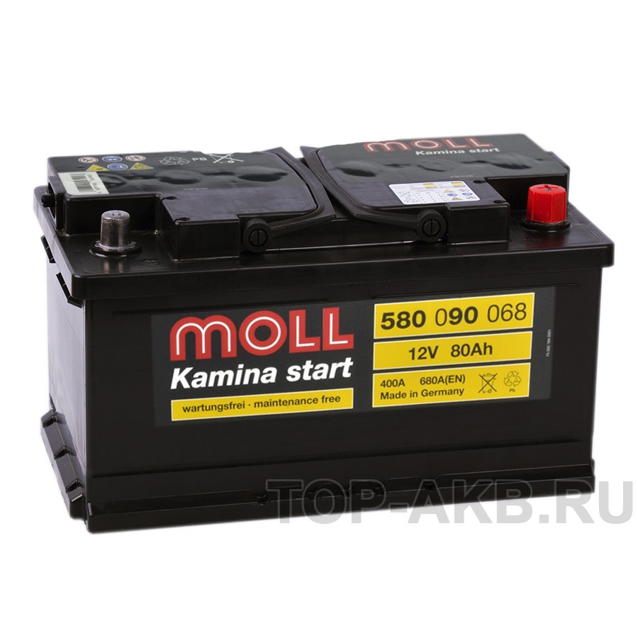 Moll Kamina Start 80SR низкий 680A (315x175x175) Moll Kamina Start 80SR низкий 680A (315x175x175)