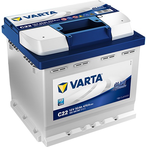 Varta Blue Dynamic C22 52R 470A 207x175x190 (552 400 047) Varta Blue Dynamic C22 52R 470A 207x175x190 (552 400 047)