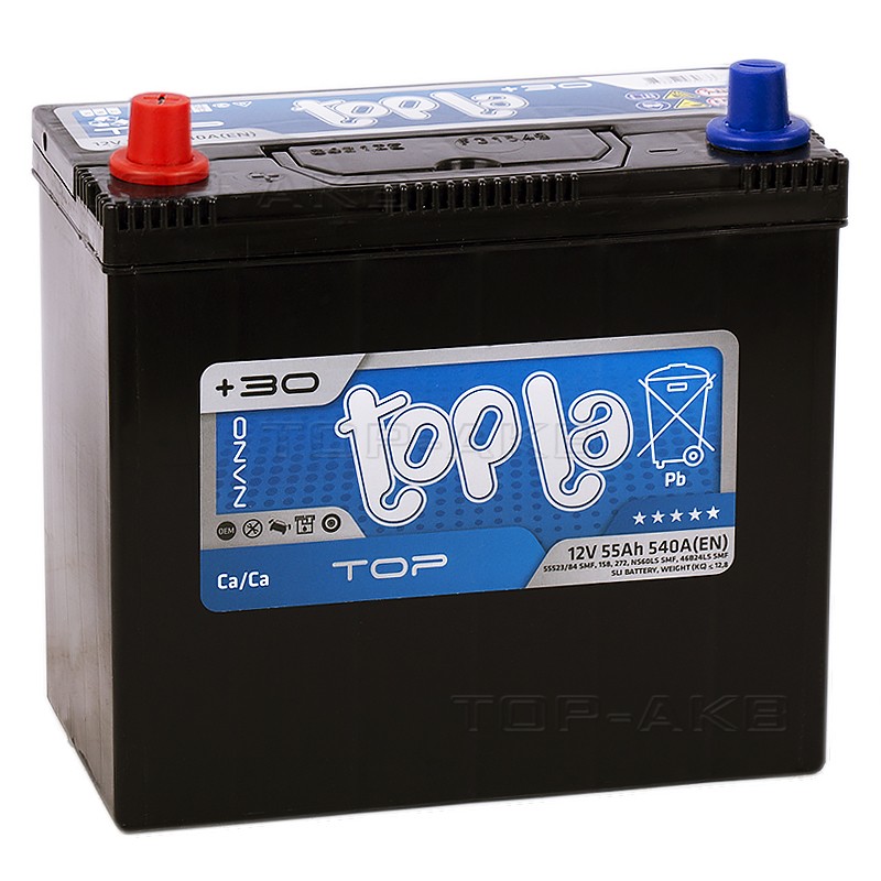 Topla Top JIS 55L 540А 236x126x227 (118355 55524/51 унив. клеммы)