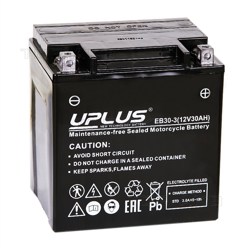 Uplus EB30-3 12V 30Ah 385А обр.пол. (166x126x173) Super Start AGM