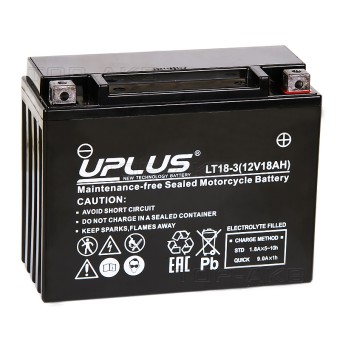 Uplus LT18-3  12V 18Ah 250А обр. пол. (205x87x162) Super Start AGM