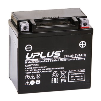 Uplus LT5-3 12V 4Ah 70 А обр. пол. (113x70x105) Super Start AGM