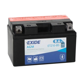 Exide AGM сухозаряж. ETZ10-BS 12V 8.6Ah 145A (150x87x93) прям. пол.