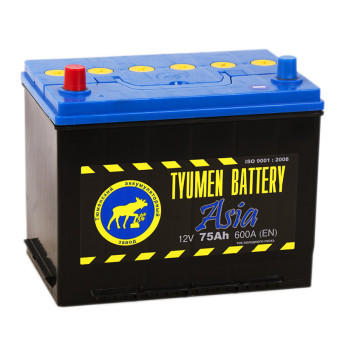 Tyumen Battery Asia 75 Ач прям. пол. 630A (266x173x225)