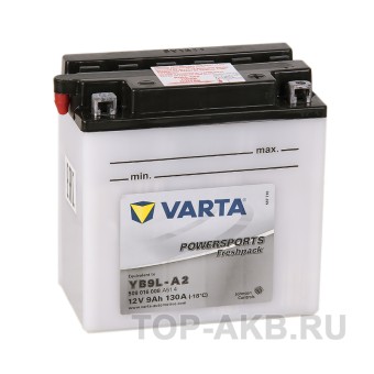 VARTA Powersports Freshpack YB9L-A2 9 Ач 130А (135x75x139) обр. пол. 509 016 008, сухозар.
