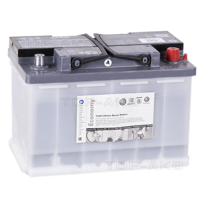 VAG Standart 72 Ач 350A о/п (278x175x190) JZW 915 105A