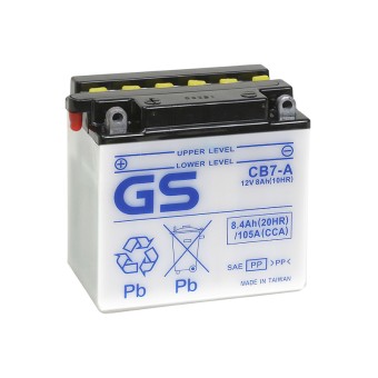 GS CB7-A 12V 8Ah 105A (136x76x136) прям. пол. Heavy Duty сухозаряж. (без электролита) GS YUASA