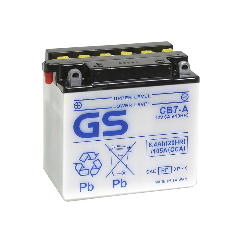 GS CB7-A 12V 8Ah 105A (136x76x136) прям. пол. Heavy Duty сухозаряж. (без электролита) GS YUASA
