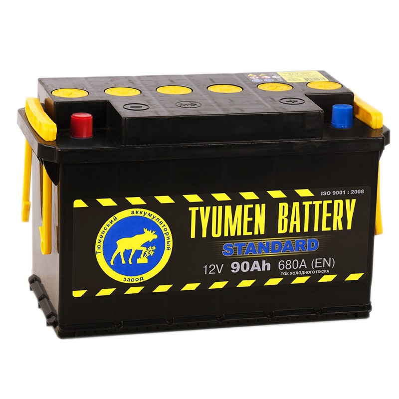 Tyumen Battery Standard 90 Ач прям. пол. 680A (345x175x213) Tyumen Battery Standard 90 Ач прям. пол. 680A (345x175x213)