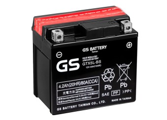 GS GTX5L-BS 12V 4Ah 80А (114x71x106) обр. пол. AGM сухозаряж. GS YUASA