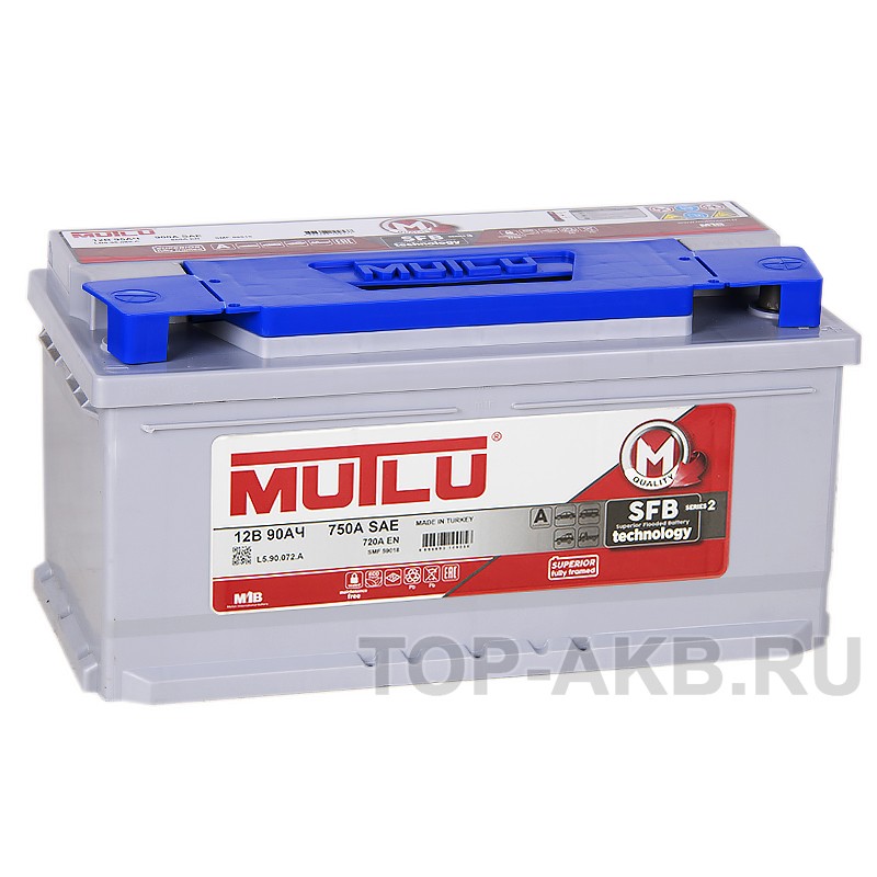 Mutlu Mega SMF M2 90 Ач 720А обр. пол. низкий (353x175x175) LB5.90.072.A