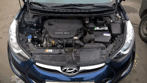 Замена штатного АКБ на Hyundai Elantra 