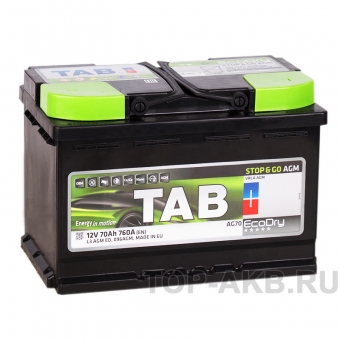 Аккумулятор автомобильный Tab AGM Stop-n-Go 70R (760A 278x175x190) 213070