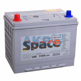 Аккумулятор автомобильный Space Asia 105D26R (80L 750A 260x173x225)