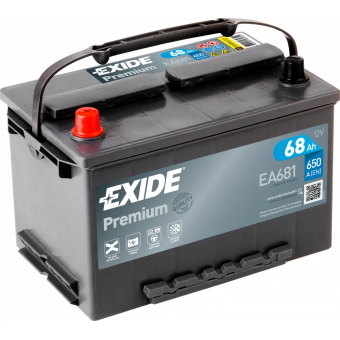 Аккумулятор автомобильный Exide Premium EA681 12v 68Ah 650A (306x192x192) для Ford Explorer