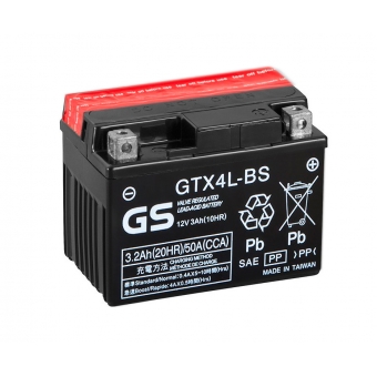 GS GTX4L-BS 12V 3Ah 50А (114x71x86,5) обр. пол. AGM сухозаряж. (GS YUASA)