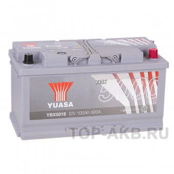 Аккумулятор автомобильный YUASA YBX5019 100 Aч 900А обр. пол. (353x175x190)