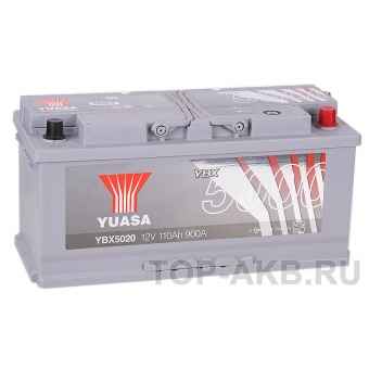 Аккумулятор автомобильный YUASA YBX5020 110 Aч 900А обр. пол. (393x175x190)