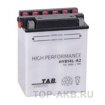 TAB Moto High performance HYB14L-A2 12V 14Ah 160A (134х89х166) обр. пол. сухоз.