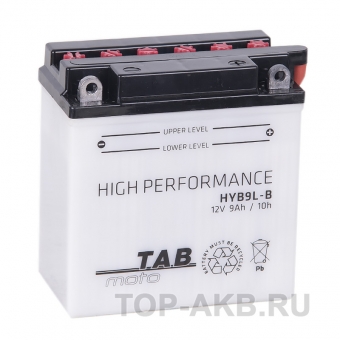 TAB Moto High performance HYB9L-B 12V 9Ah 130A (135х75х139) обр. пол. сухоз.
