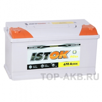 Аккумулятор автомобильный ISTOK 90R 670A (353x175x190)