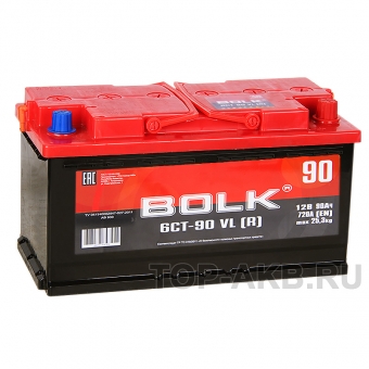 Аккумулятор автомобильный BOLK 90R 720A 353x175x190 AB900