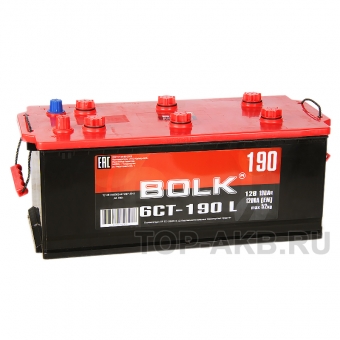 Аккумулятор автомобильный BOLK 190 рус 1200A (524X239X240) AB 1900
