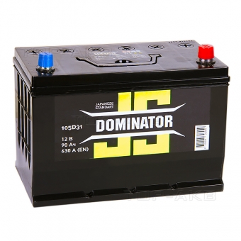 Аккумулятор автомобильный Dominator (JIS) 90 Ач 630А обратная пол. (300x172x223)