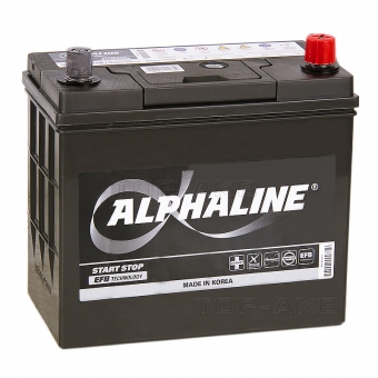Аккумулятор автомобильный Alphaline EFB 70B24L 45R (460A 238x129x227) N55 Start-Stop переходник