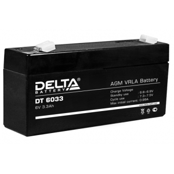 Delta DT 6033 (125), 6V 3.3Ah (125x33x67)