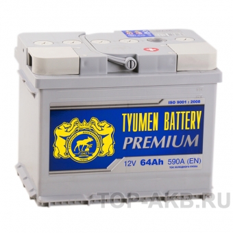 Аккумулятор автомобильный Tyumen Battery Premium 64 Ач обр. пол. 620A (242x175x190)